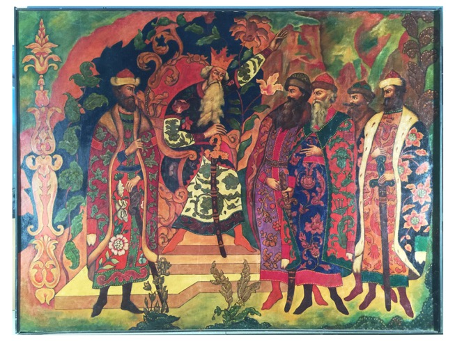 Evgeniy Andreevich Agafonov / Eugene Andrew Agafonoff Painting of an epic poem about Prince Igor and Princess Yaroslevna
